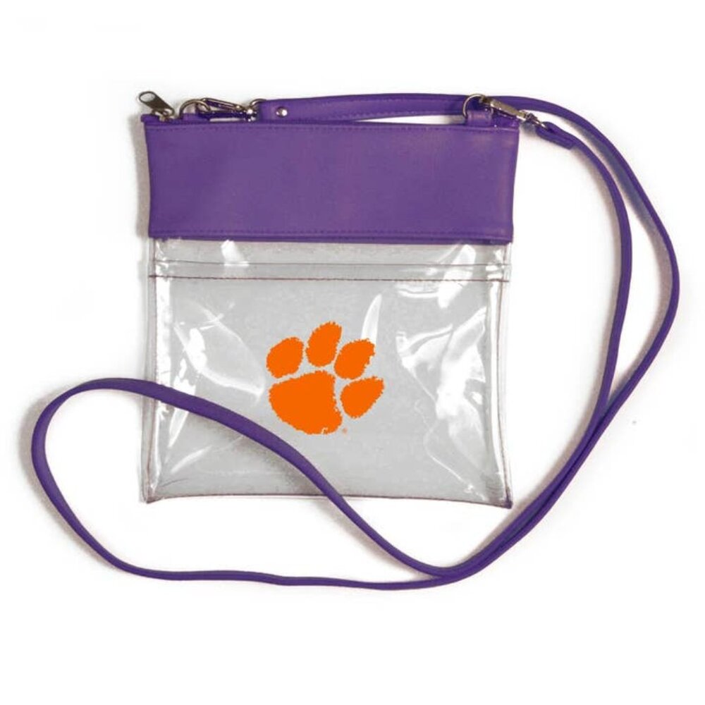 New Clemson Clear Gameday Crossbody with Logo